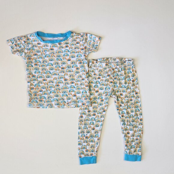 Burt’s Bees Kids Organic Cotton Rainbows PJ Pajama Set 3T - Picture 1 of 11